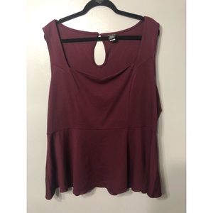 Maroon Peplum Torrid Top